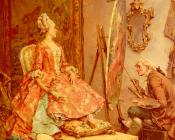 冯检基 亨德里克 克梅雷尔 : Sitting For Her Portrait